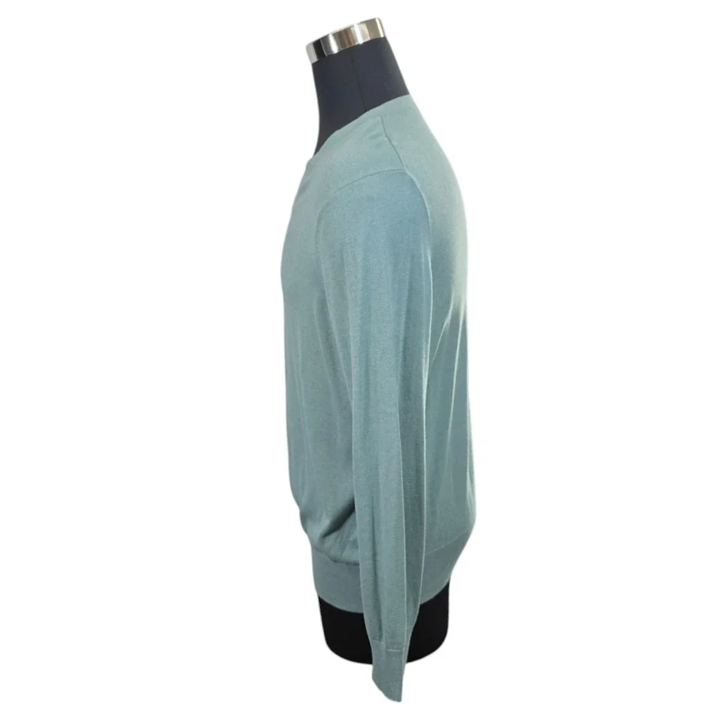 BANANA REPUBLIC‎ Luxury Silk/ Cotton/ Cashmere Blend Sweater Mint Green Size XL